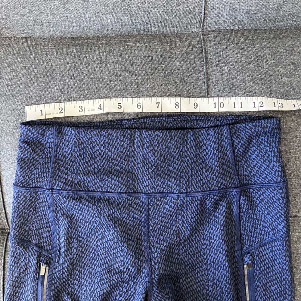 ATHLETA Blue/Black Ranier High Rise Textured Legging Size S - Picture 10 of 16